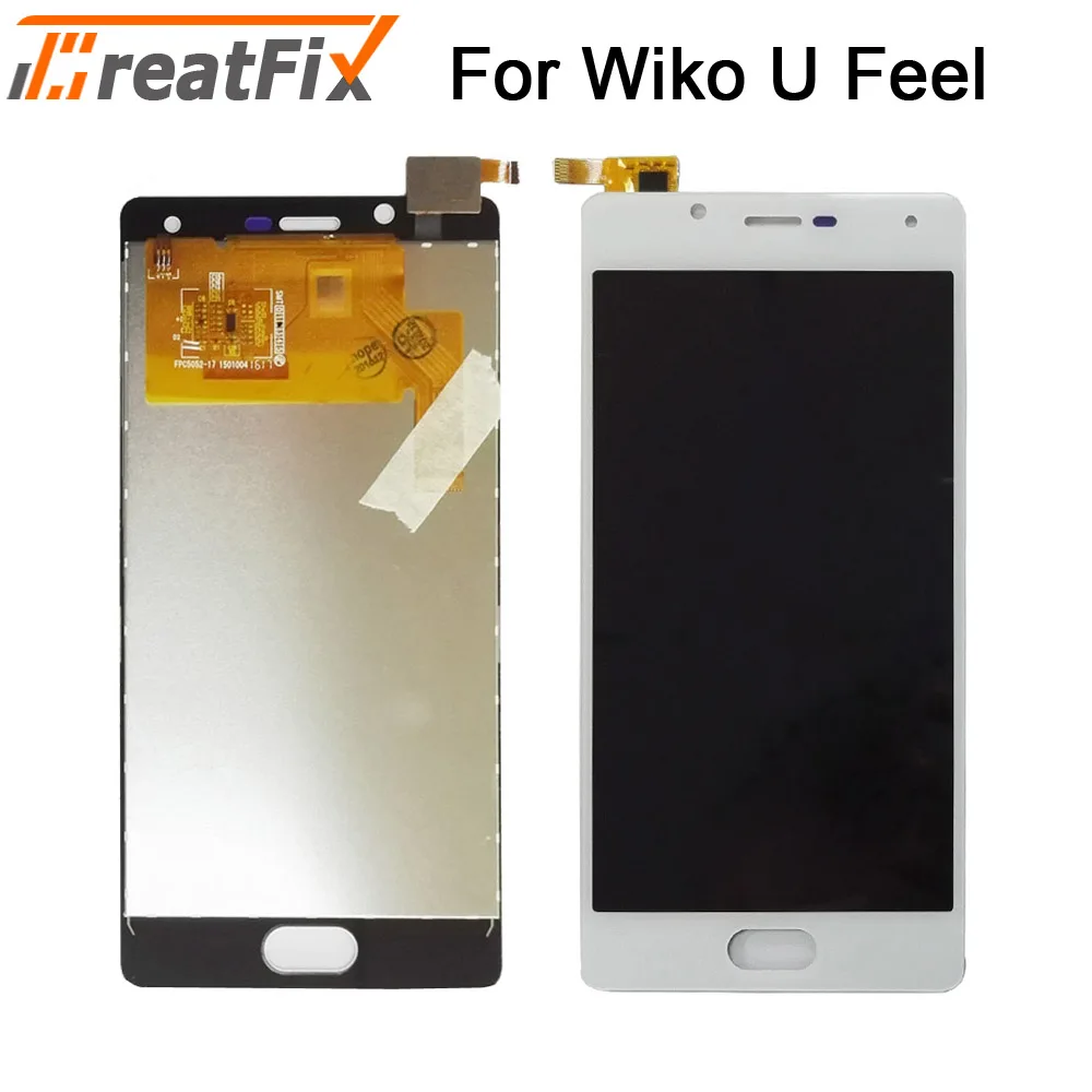 U Feel White Протестированный сенсорный экран дигитайзер ЖК-дисплей для Wiko u feel Ufeel Lite ЖК-дисплей с сенсорным экраном в сборе ЖК-дисплей ufeel go u feel fab - Цвет: U Feel White