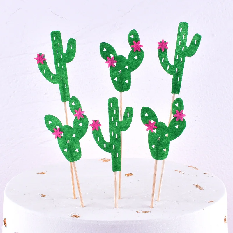Милый Топпер для торта AQ с мультяшным тропическим КАКТУСОМ детское украшение на