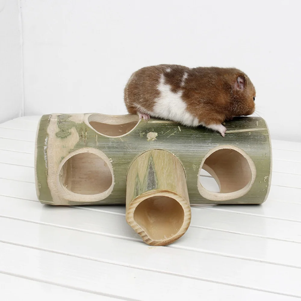 

1pc Hamster Tunnel Bamboo Hamster Hamster Tunnel (Random Color)