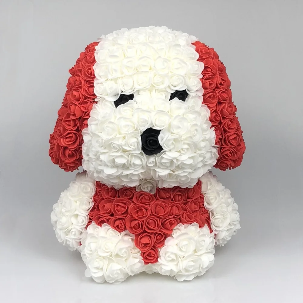 

2020 креативная 40 см Роза мопса/лучший подарок на день рождения для детей/искусственная пена ручной работы стоячий цветок Роза собака/Рождест...