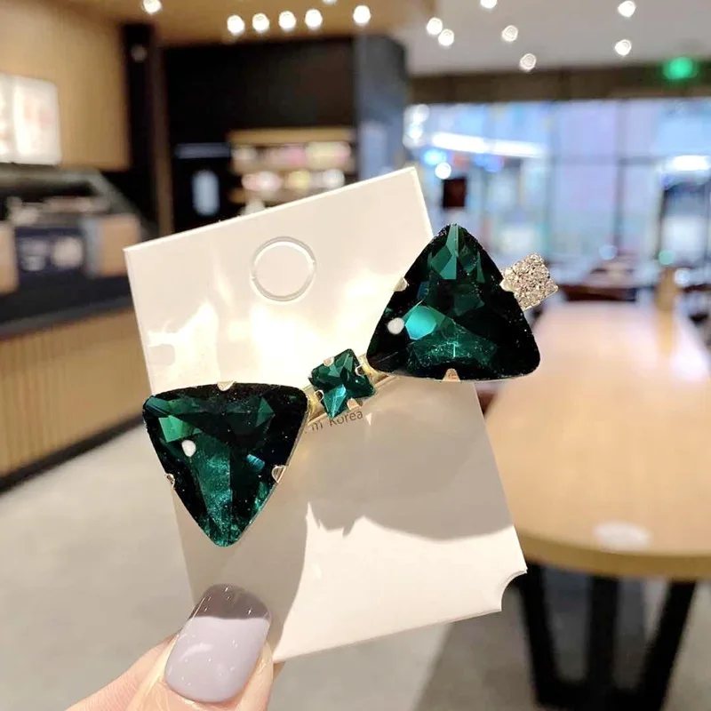 1 шт. полный дрель заколки для волос девочек с украшением в виде кристаллов