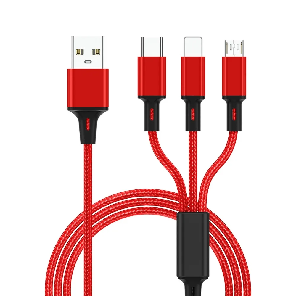 3 в 1 USB кабель для мобильного телефона Micro usb type C зарядный кабель для смартфона зарядный кабель Micro зарядный usb-шнур