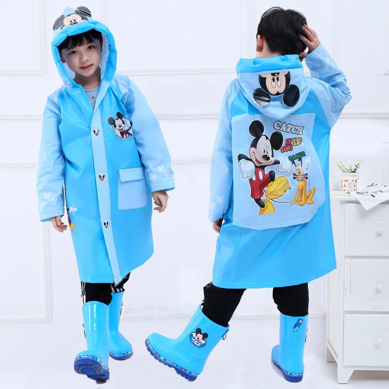 Детский плащ Disney Minnie Mickey мультяшная надувная шляпа пончо для мальчиков детский