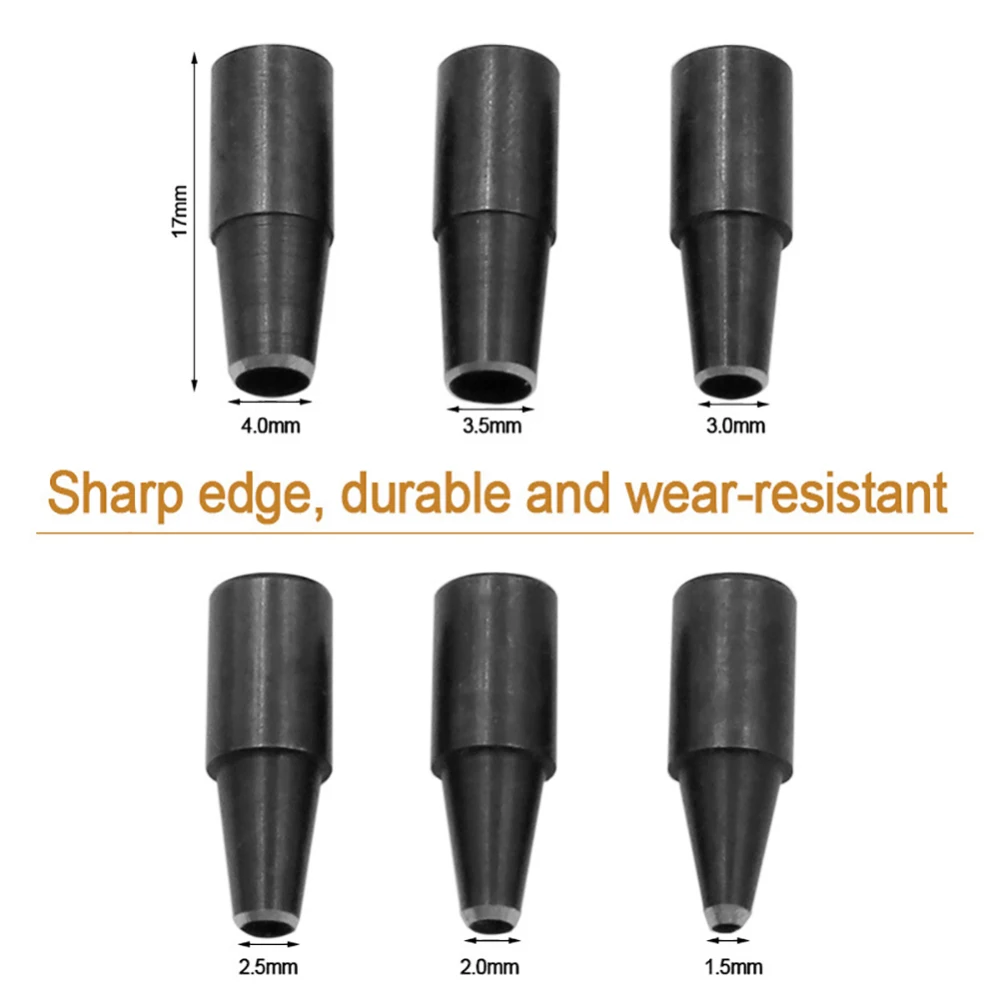 

6Pcs Automatic Belt Punch Replaceable Multi-Head Belt Screw Hole Puncher DIY Leather Paper Tool Drill Craft Kit Bookbinding Tool