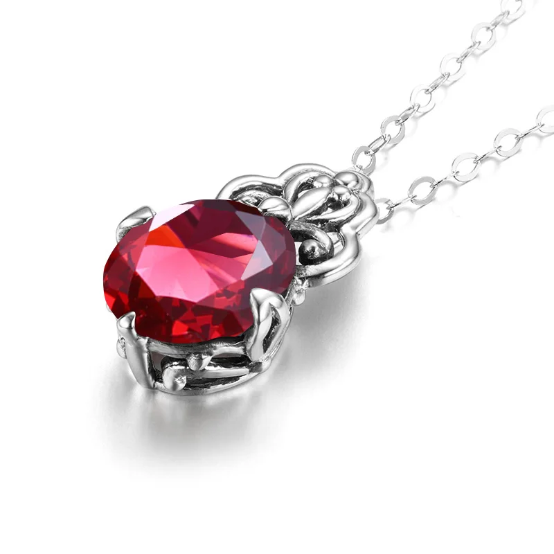 

Женская винтажная Подвеска из серебра 100% пробы, с рубином