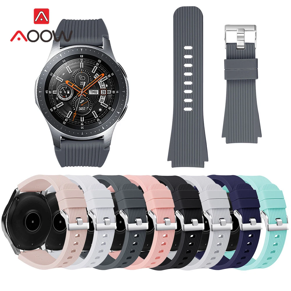 22 мм силиконовый спортивный ремешок для Samsung Galaxy Watch 46 Gear S3 Classic Frontier Huami Amazfit Stratos