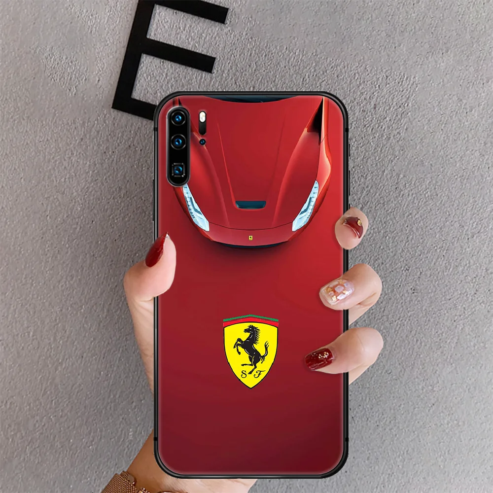 

Supercar Car Ferrari Phone Case Cover For Huawei Mate P 10 20 30 40 Lite Pro Smart Z 2019 Black Fashion Cover