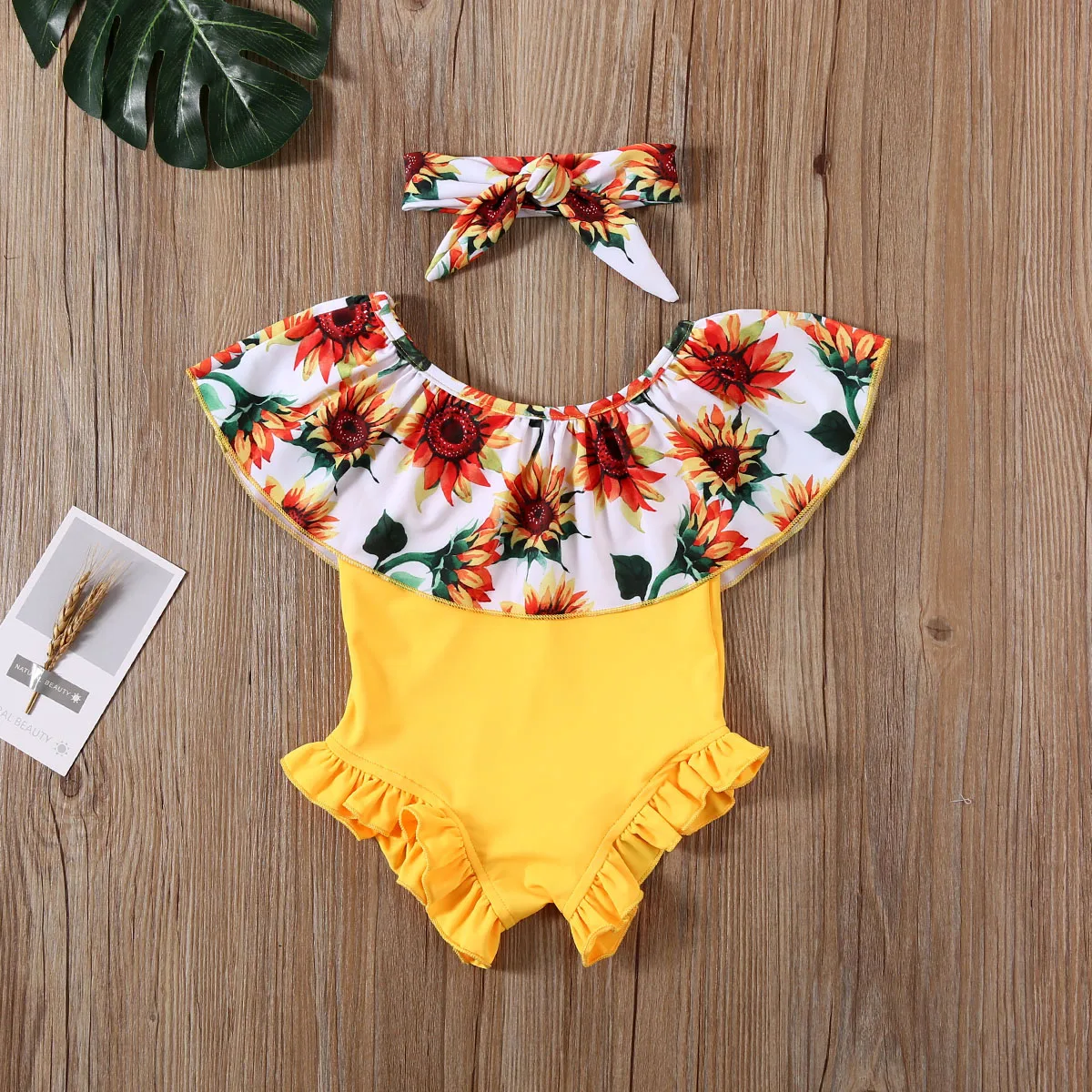 Emmababy одежда для маленьких девочек пляжная с принтом подсолнуха бикини купальный