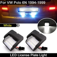 2pcs for vw polo 6n 1994 1999 car rear high brightness white led license plate light number plate lamp