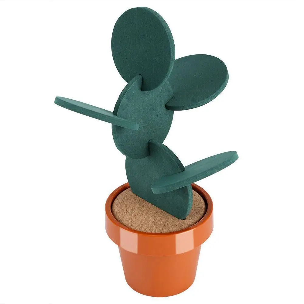 

Novelty 6 Piece Coaster Flower Cactus Shaped Drinks Coasters Cup Holder Mat Pads