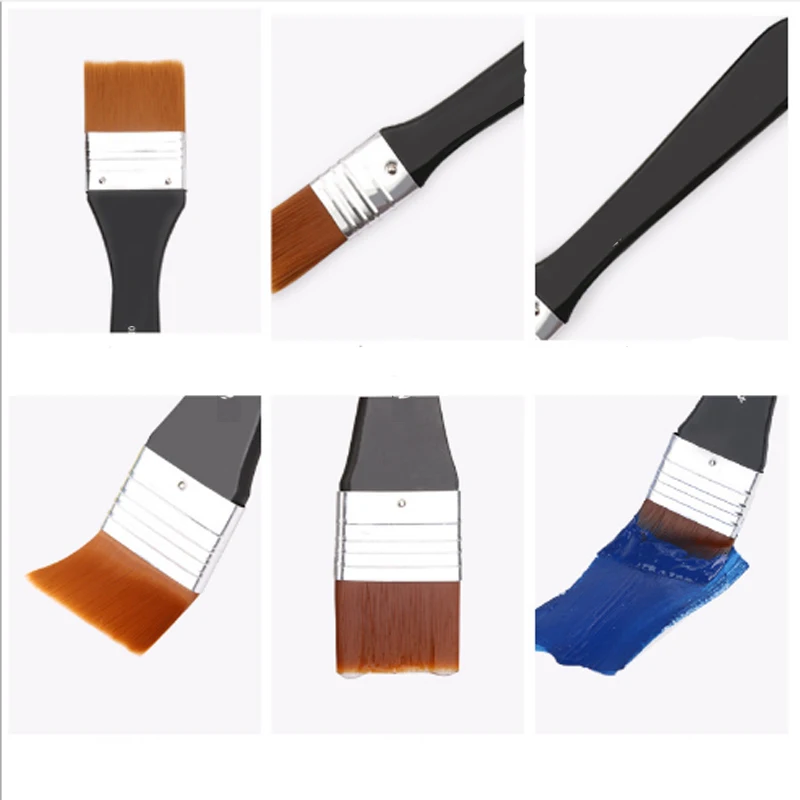 

7pcs/Set Nylon Painting Brushes Wall Painting Tool Artist Drawing Brush for Gouache Watercolor Painting DIY Craft