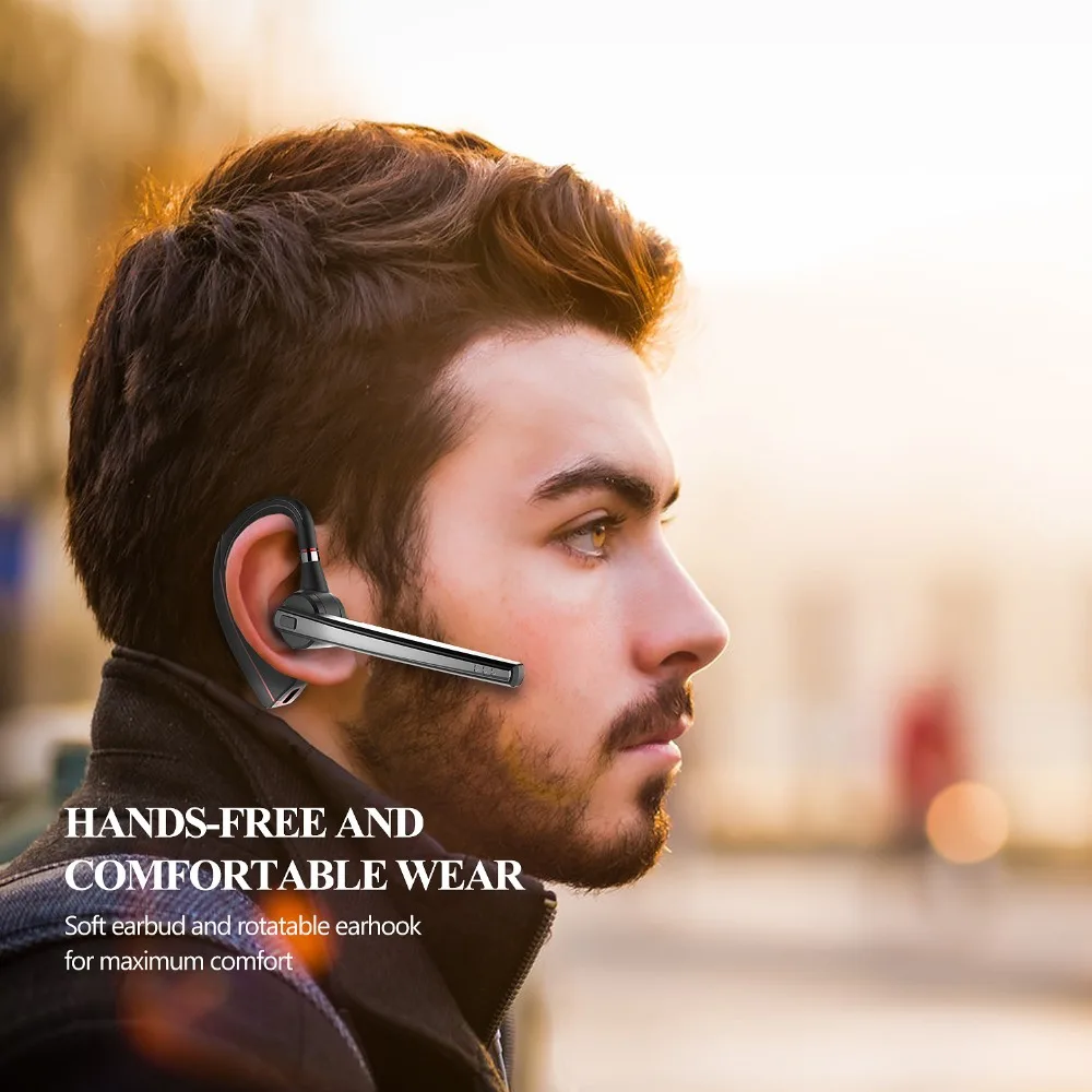 Бизнес Bluetooth наушники Стерео шумоподавление Bluetooth наушники Hands-free смартфон беспроводная гарнитура