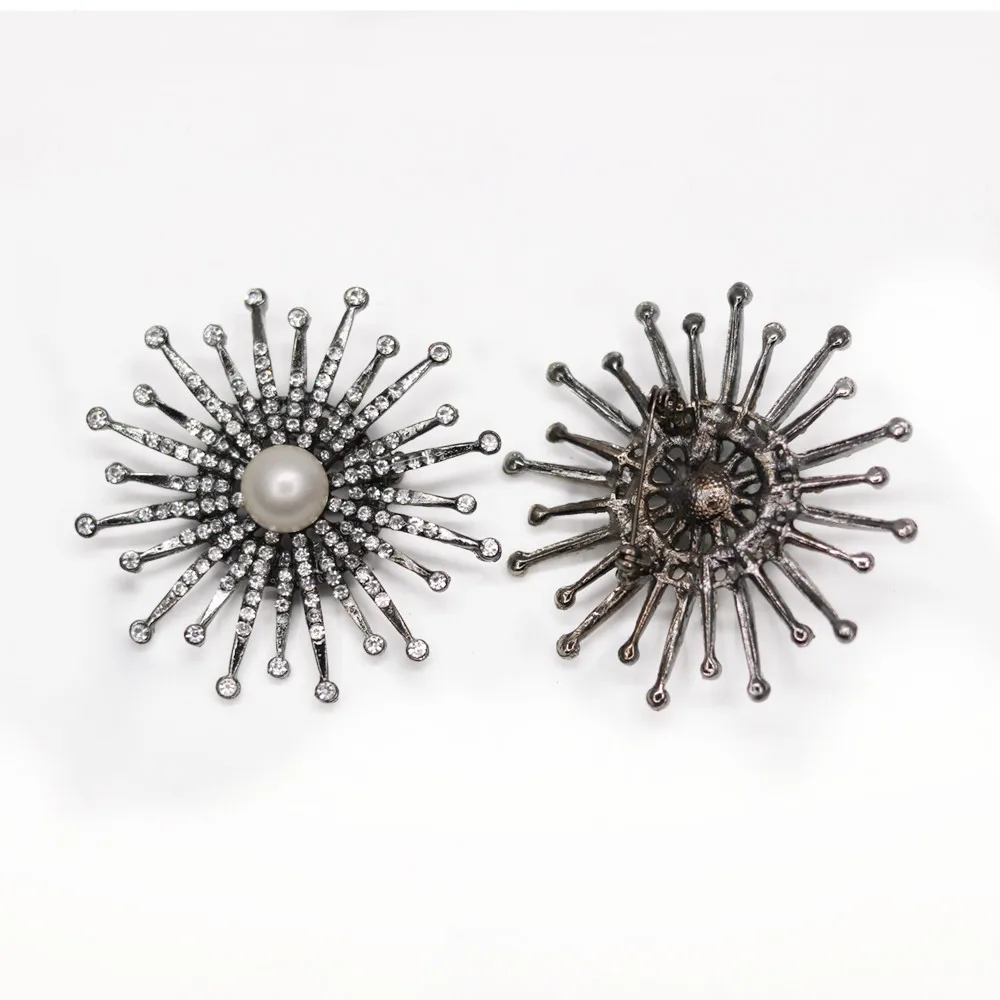 Хорошее качество 57 мм металлические стразы кнопка с свитер украшение пальто