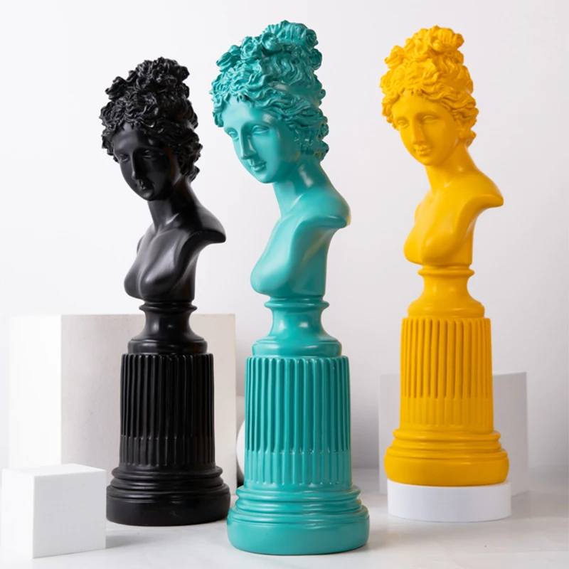 

Home Decoration Resin Statue Nordic Character Sculpture Room Decoration Accessories Creative Crafts Golden Desktop Furnishings