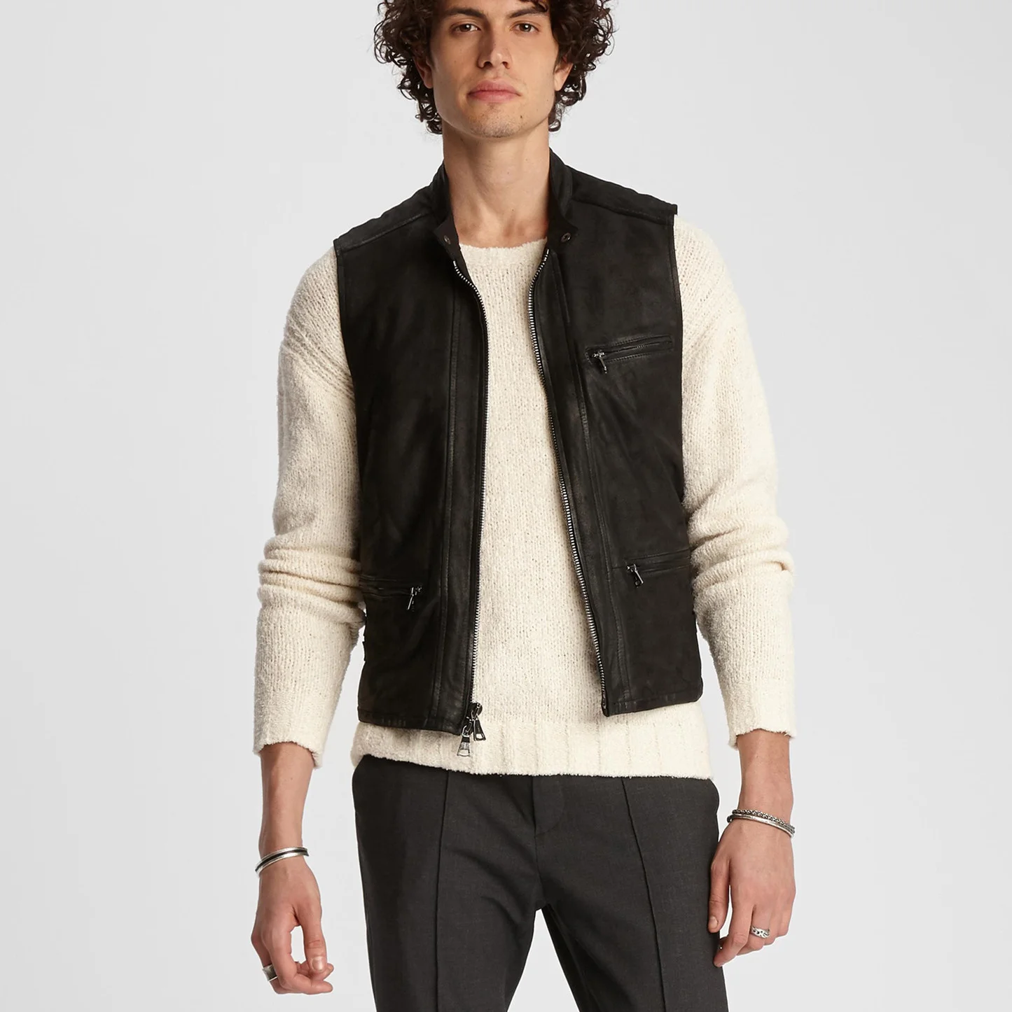 

Роскошные товары экспортируются в США! Жилет из овечьей и коровьей кожи для мужчин