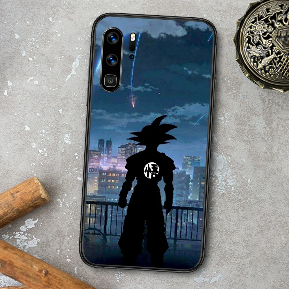 

Anime Goku-Dragon Phone Case For Huawei P Mate Smart 10 20 30 40 Lite Z 2019 Pro black Funda 3D Back Painting Prime Trend Cell