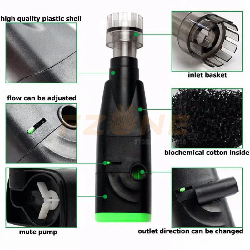 5 Вт мини фильтр для поверхности аквариума протеиновый скиммер удаления масла