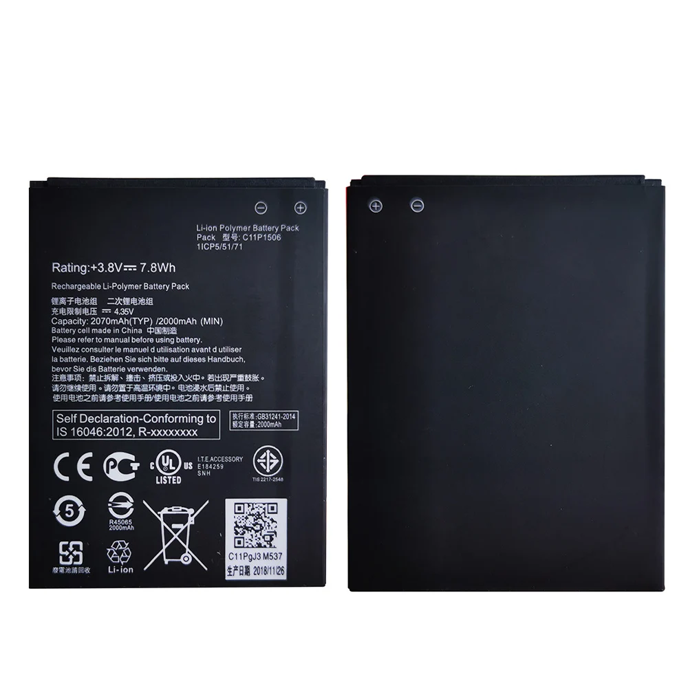 100% Оригинальный аккумулятор 2070 мАч C11P1506 для ASUS Live G500TG ZC500TG Z00VD ZenFone Go 5