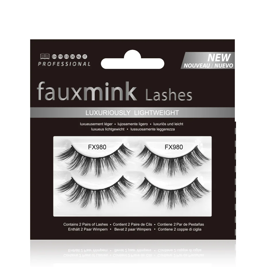 Genailish искусственные норковые ресницы 3D Мягкие Макияж ручной работы накладные из