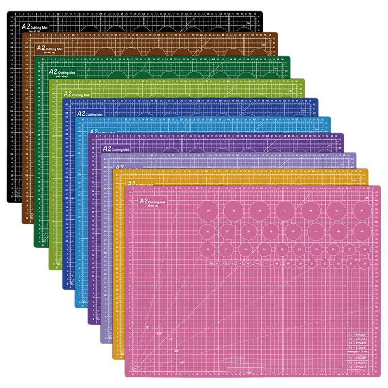 60 * 45cm A2 Cutting Board Grid Line Self-healing Cutting Board Craft Card Multicolor Double-sided Desktop Manual Cutting Pad
