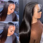 Парики из натуральных волос RULINDA 13X4, прямые, бразильские, неповрежденные, с детскими волосами, естественного цвета