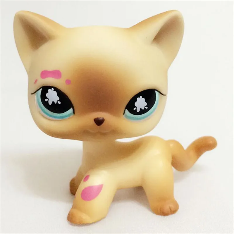 LPS CAT Rare Pet Shop Toys Stands Short Hair Cat Original Kitten Husky Puppy Dog Fox Cute Animal Old Collection Figures