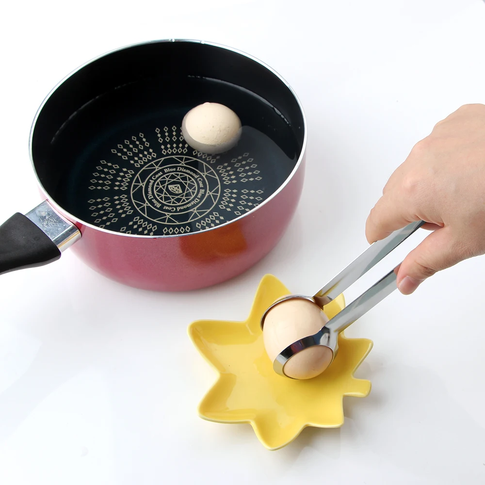 

HILIFE Egg Potato Clip Creative Egg Tong Stainless Steel Clip Food Dessert Pick Cake Salad Serving BBQ Tongs