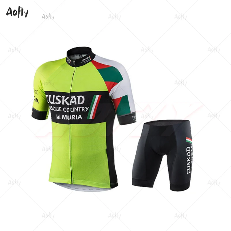 EUSKADI pro Team комплект летней велосипедной одежды из дышащего Джерси для велоспорта
