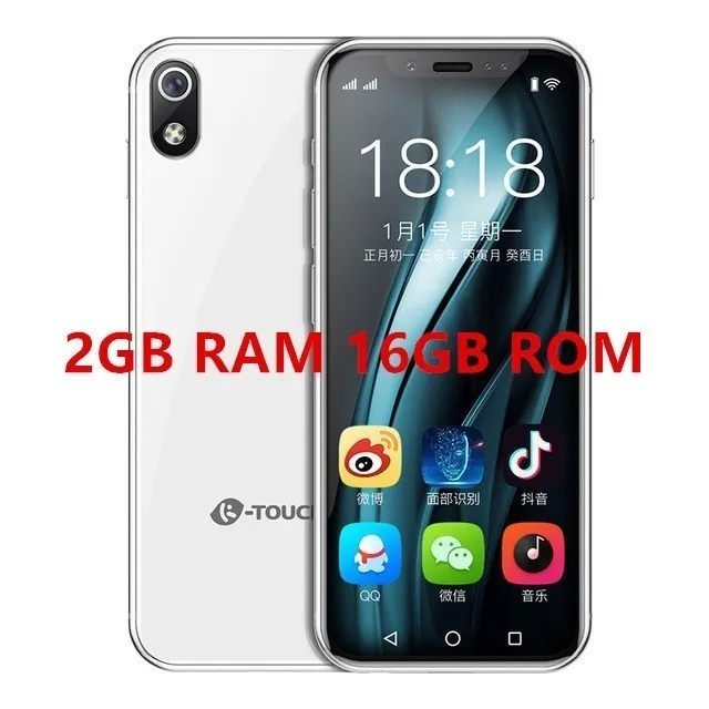 16GB ROM White I9 маленький смартфон 4G LTE 3," Mtk6739 четырехъядерный Android 8,1 2 Гб ram+ 16GM/32 ГБ Rom 8.0MP gps карманный мини-телефон на базе Android - Цвет: 16GB ROM White
