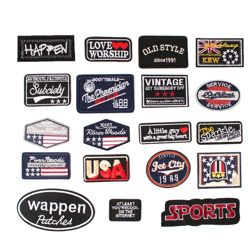 Значок Флаг Овальный школьная Униформа Матерчатые вышитые туфли наклейки для