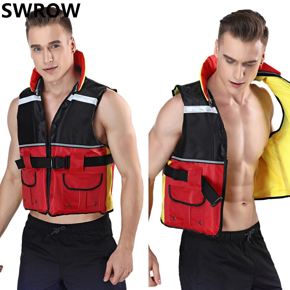 

Adult Swimming Buoyancy Suit Portable Fishing Vest Floating Jacket Safety Rescue Kayak Surfing Motorboat Life Vest Big Pocket