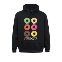 funny donut six pack workout hooded tops cool hoodies long sleeve women labor day men sweatshirts clothes hip hop