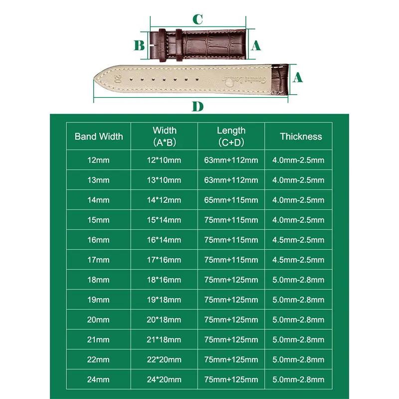 Браслет UTHAI Z11 для женских часов ремешок из натуральной кожи разные цвета 10 24