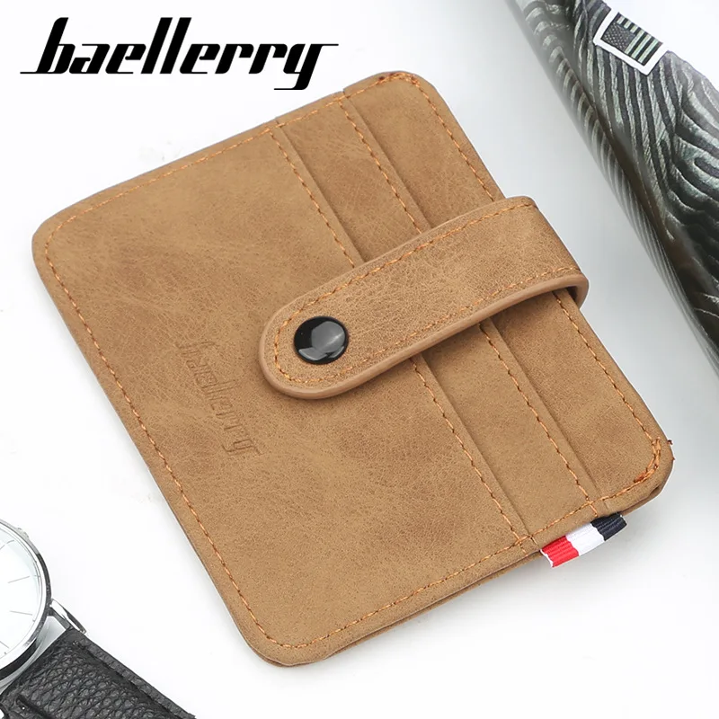 

Тонкий кожаный кошелек Baellerry с блокировкой, кредитница, удостоверение личности, кошелек, чехол для денег для мужчин и женщин, наборы держате...