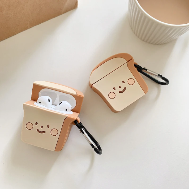 Для AirPods 1 чехол хлеб для тостов мягкий силиконовый беспроводной Bluetooth кожухи