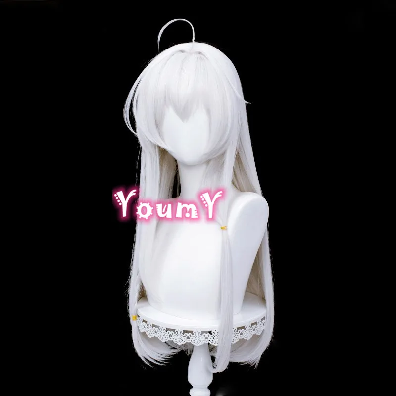 Блуждающие ведьма Elaina Косплэй 70 см парик Рождественская обувь Серебряного и