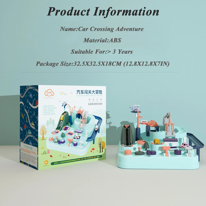 Маленький поезд трек большой набор приключений образование цепи Voiture игрушки для