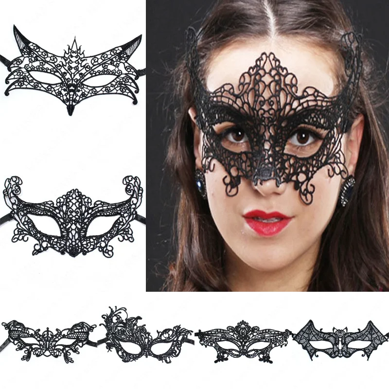 

Sexy Lace Women Eye Face Mask Party Ball Prom Halloween Costume Sexy Party Masks 6 pattern type Eye Face mask