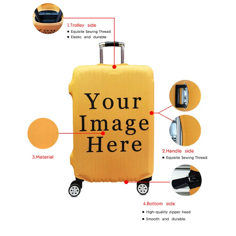 Wehyah спандекс чехол для чемодана чехлы аксессуары путешествий милый с принтом