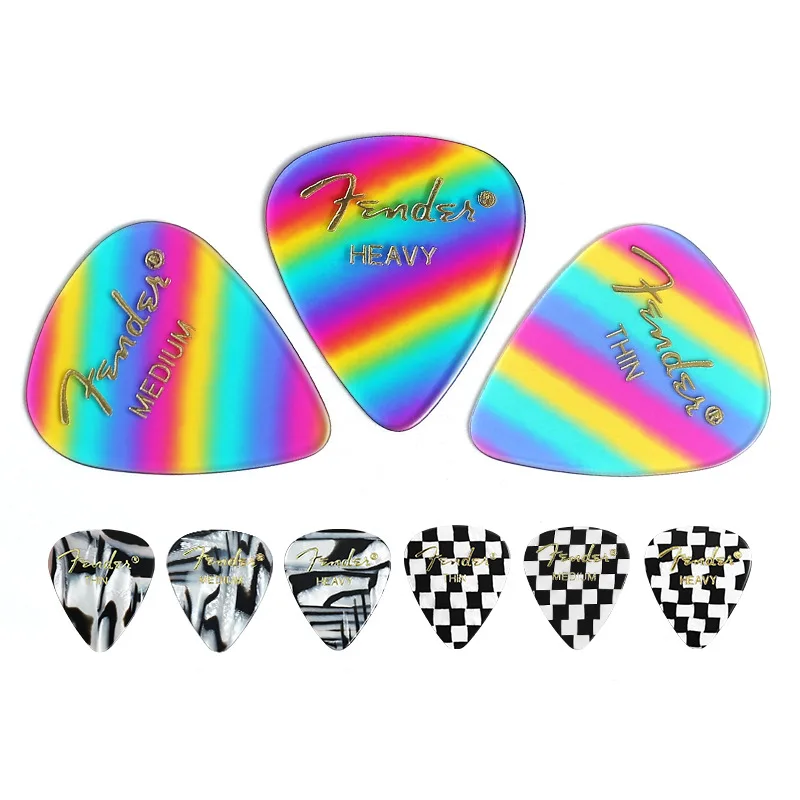 

Guitar Celluloid Rainbow Pick Fast Play Non-slip Shrapnel