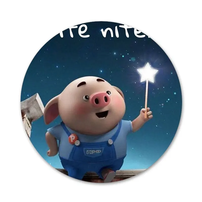 Милые Мультяшные значки свинки украшения броши металлические для одежды рюкзака