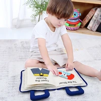 montessori book toy for toddler baby 3d quiet cloth book educational learning basic skill activity busy book for kids boys girls