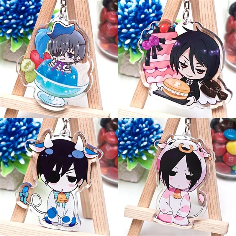 Новый японский мультфильм Черный Дворецкий Аниме Kuroshitsuji подвеска двусторонний