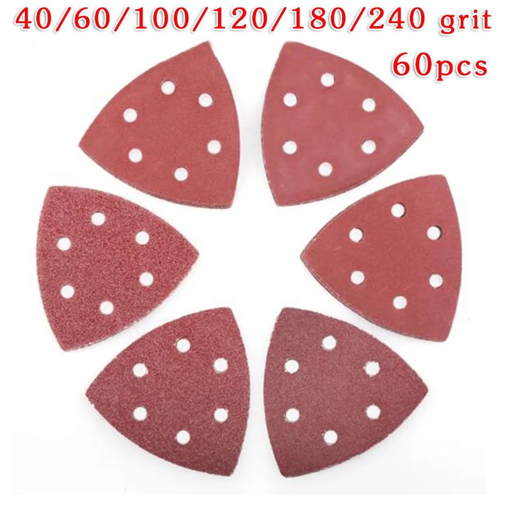 

Part Sandpaper Supplies 40-240 grit 60pcs Triangular Polishing Grinding