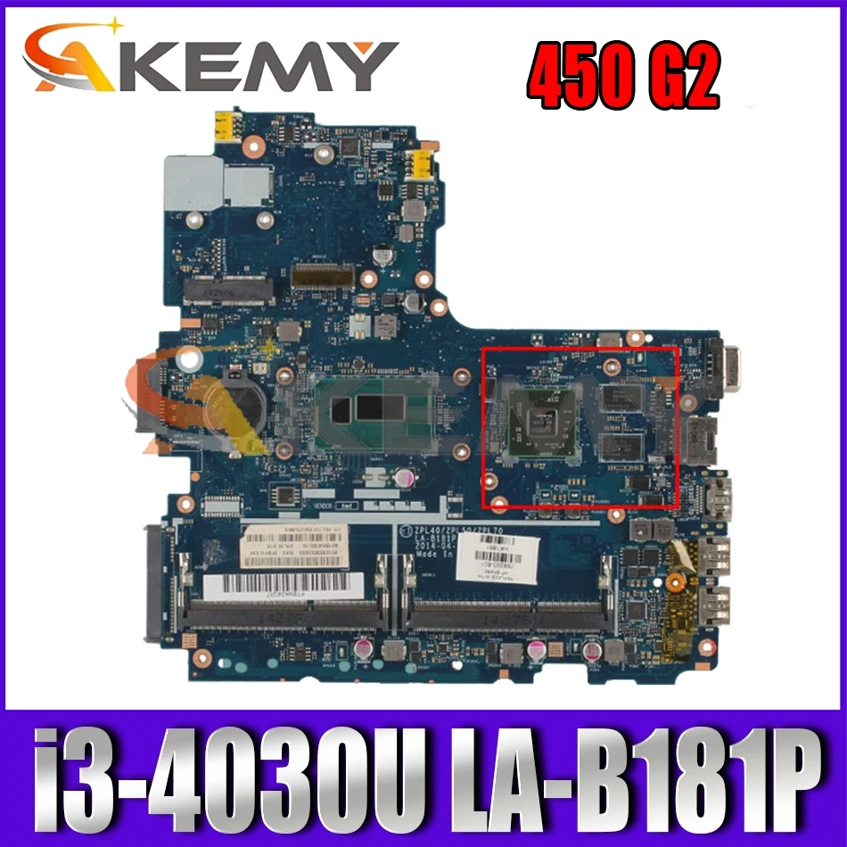 

782950-601 782950-001 For HP Probook 450 G2 i3-4030U Notebook Mainboard LA-B181P 216-0858030 DDR3 Laptop Motherboard