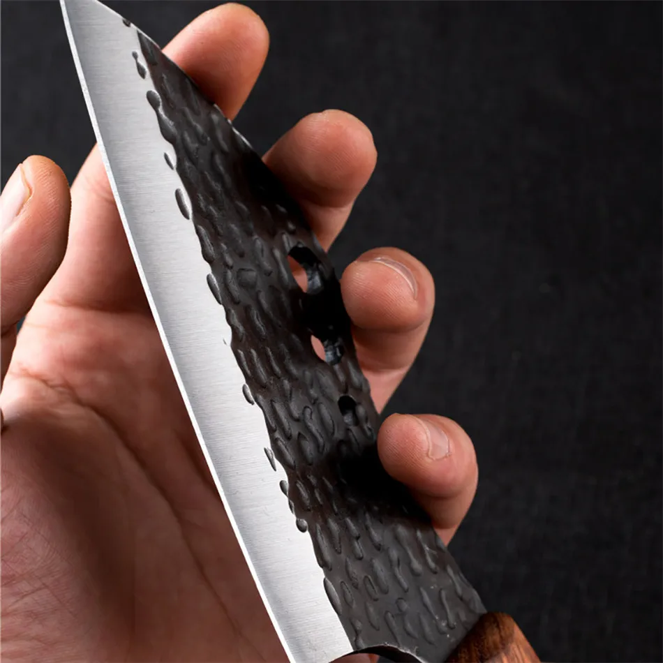 

Vacclo 1pc Chef Knife Handmade Forged Kitchen Knife Stainless Steel Butcher Knife for Meat Bone Vegetables Slicing Fishing Knfie