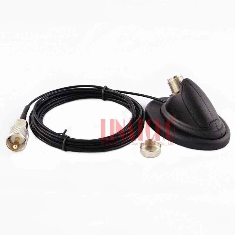 K-303B Good Quality SO239 Car Radio Nclined Antenna Mini Magnetic Mounting Base RG316 Coaxial Cable PL259 Connector