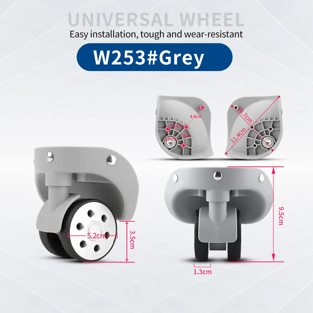TANGYIPIN W253 Luggage universal wheel accessories password box for any size roller tires trolley case replacement silent caster