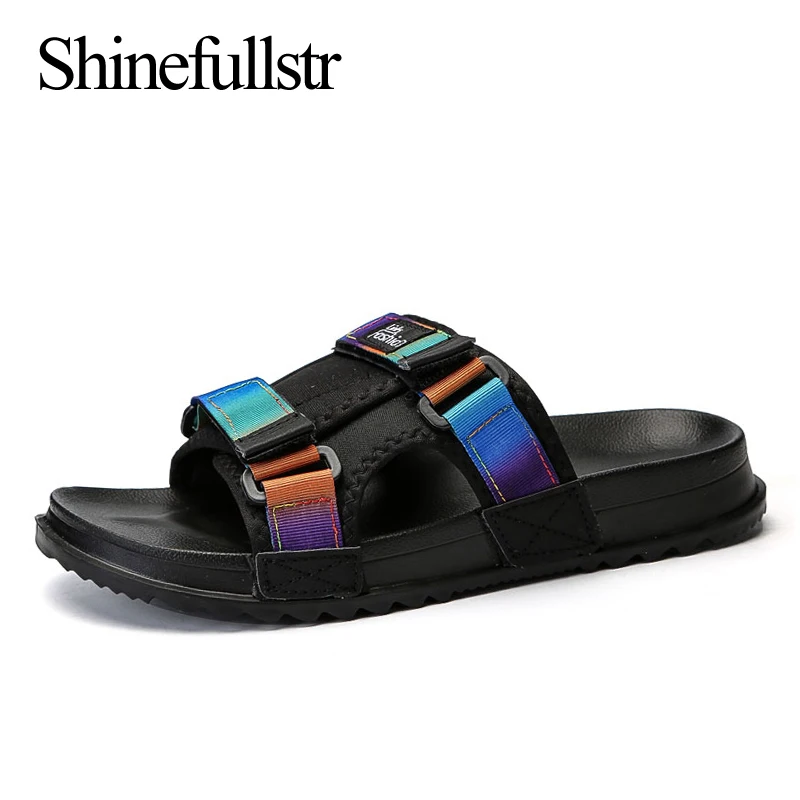 Шлепанцы мужские летние плоская подошва легкие мягкие тапочки большие размеры 48