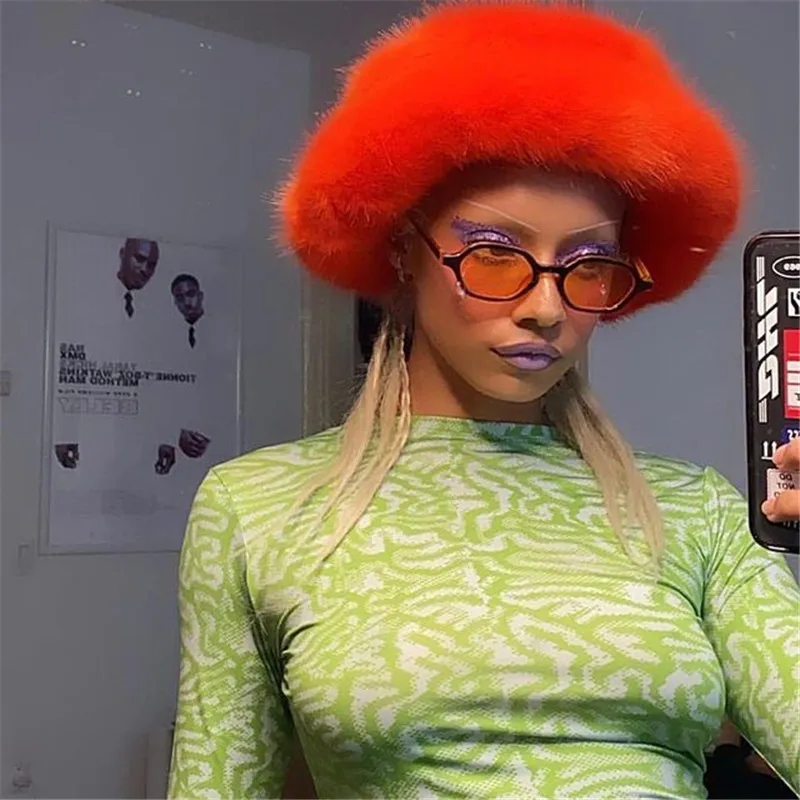 Новинка 2022 зимние меховые Панамы для женщин женская флисовая Панама модная